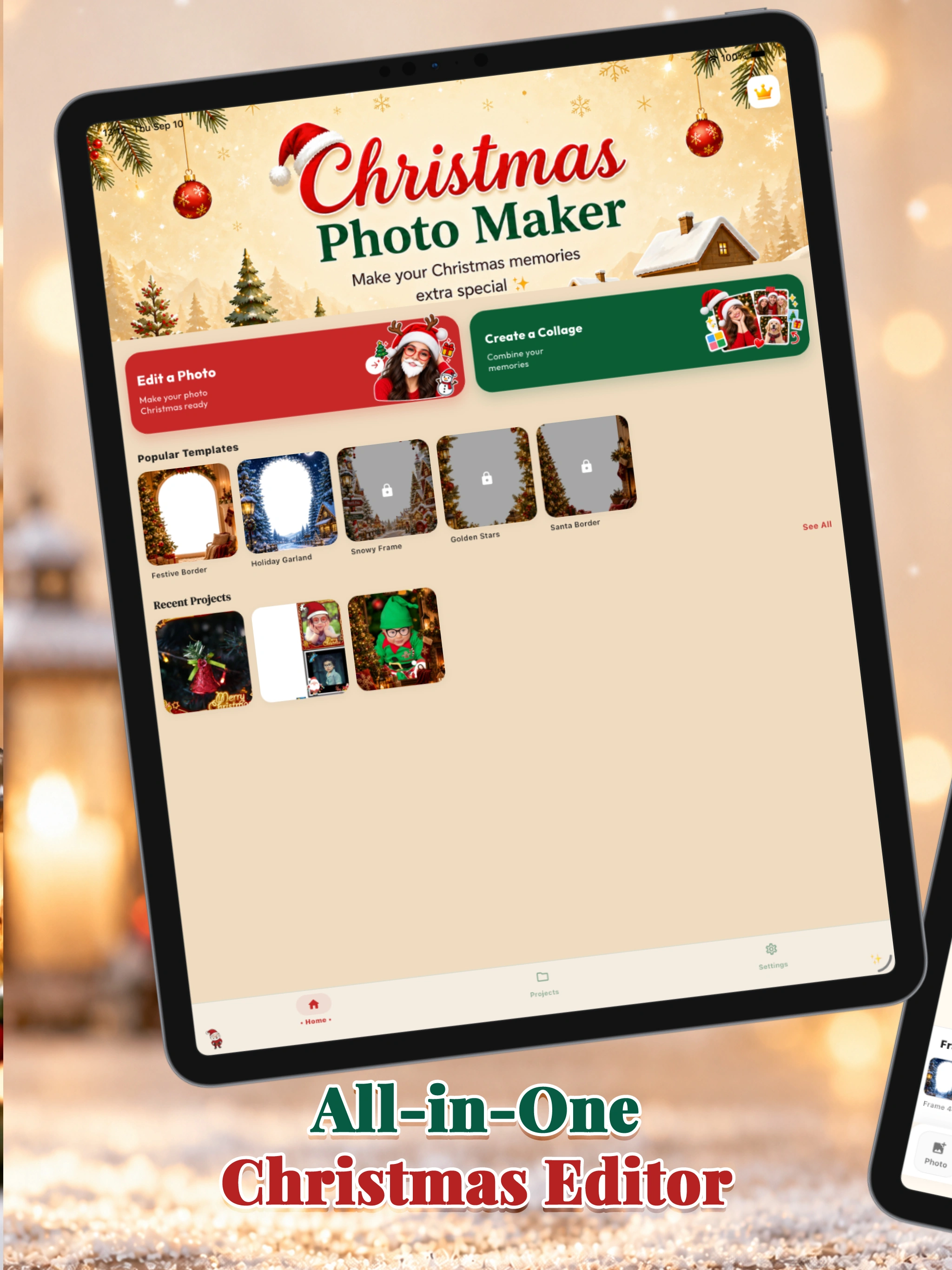 Christmas Photo Maker iPad screenshot 2