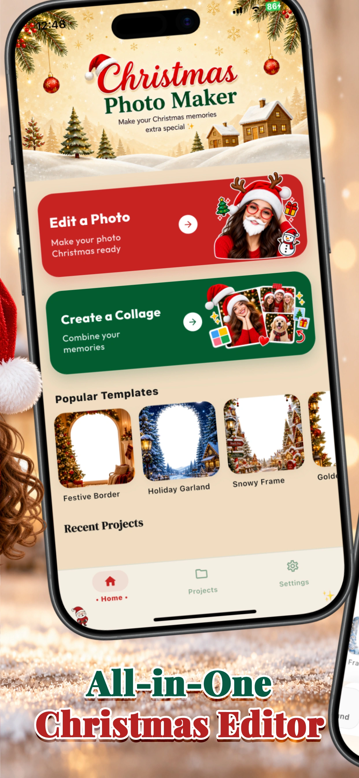 Christmas Photo Maker iPhone screenshot 2
