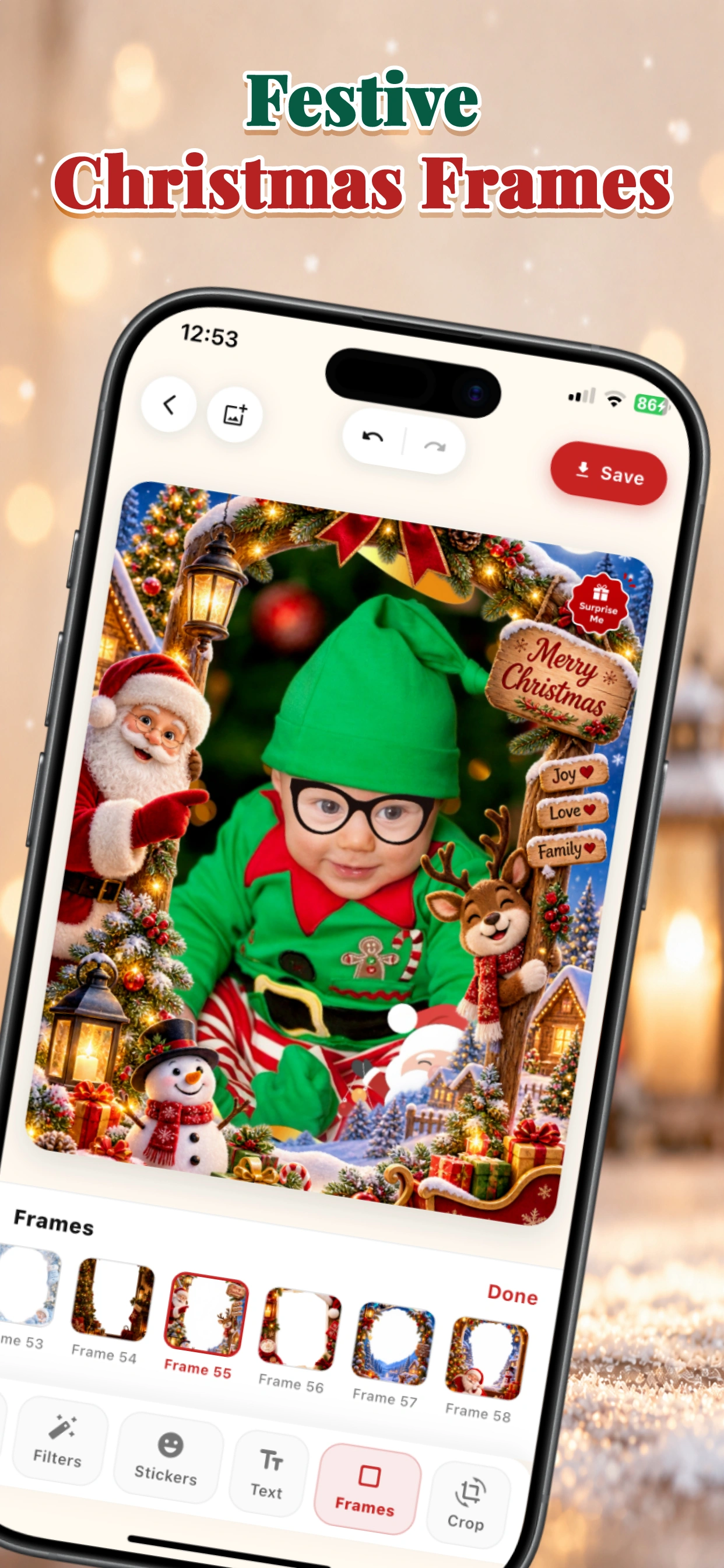 Christmas Photo Maker iPhone screenshot 3
