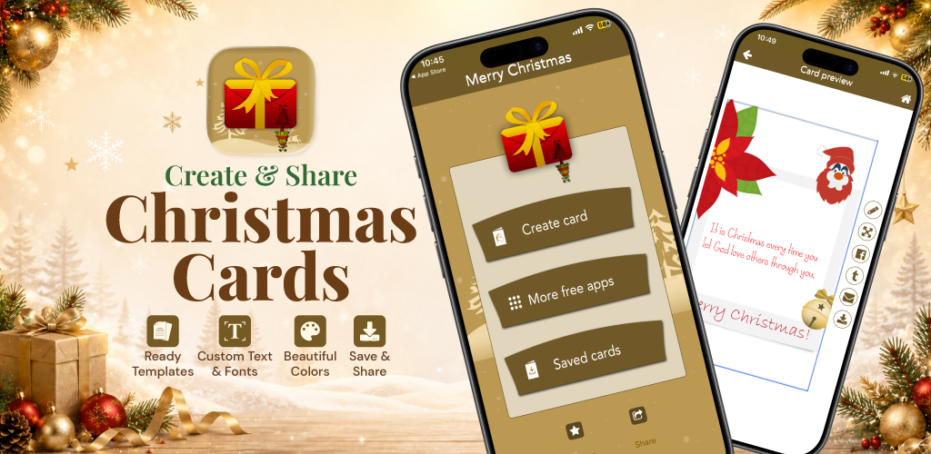 Christmas Card Maker app preview
