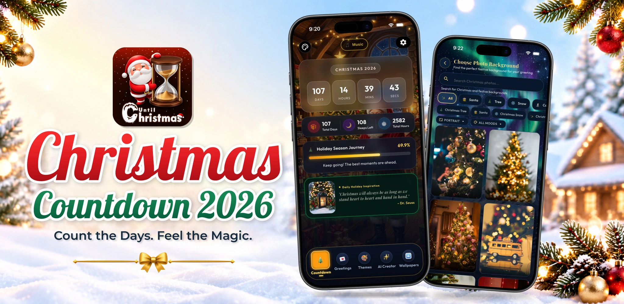 Christmas Countdown Timer app preview