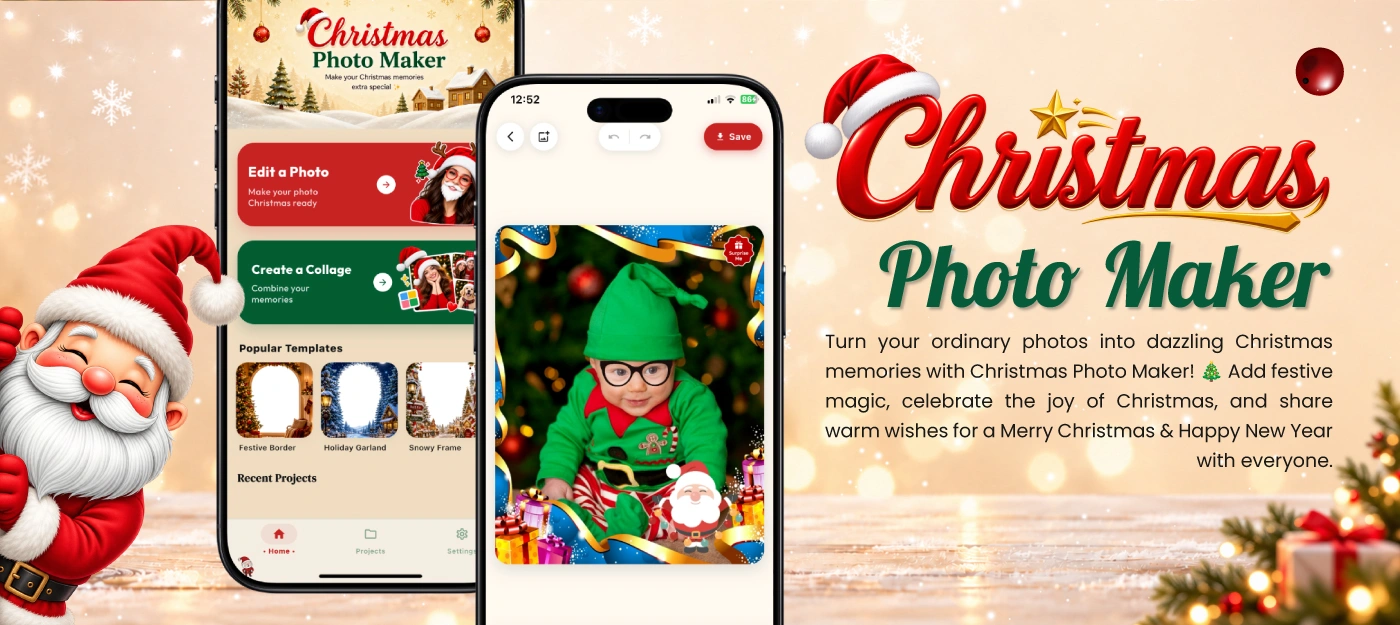 Christmas Photo Maker app banner